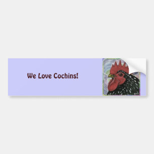 Pegatina Para Coche Cochin: Decorativa cabeza de gallo