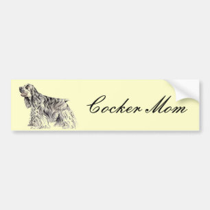 Pegatina Para Coche Cocker Mom Bumper Sticker