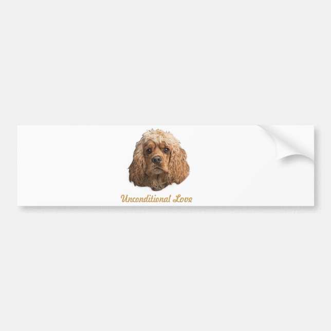 Pegatina Para Coche Cocker Spaniel (Frente)