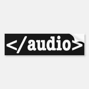 Pegatina Para Coche Código audio HTML5 del final