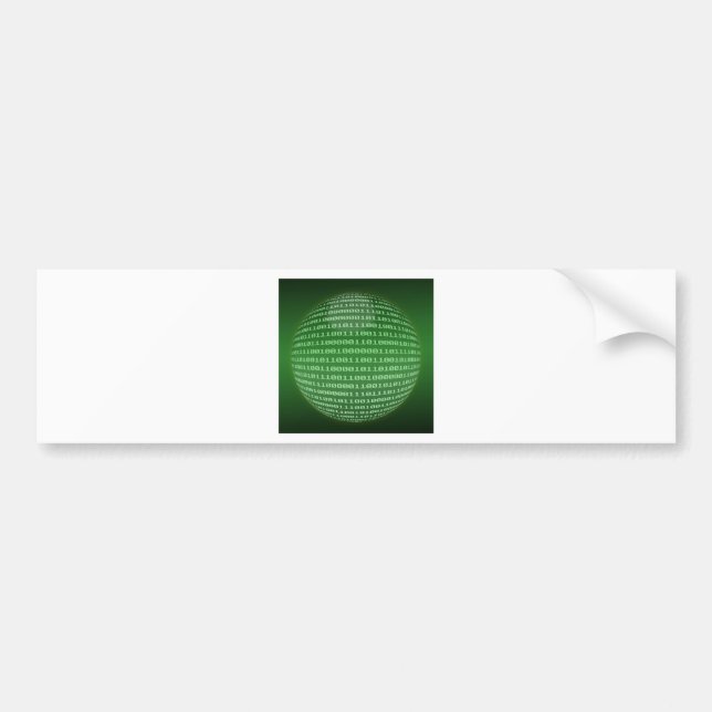 Pegatina Para Coche Código binario (Frente)