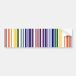 Pegatina Para Coche Código de barras doble del arco iris