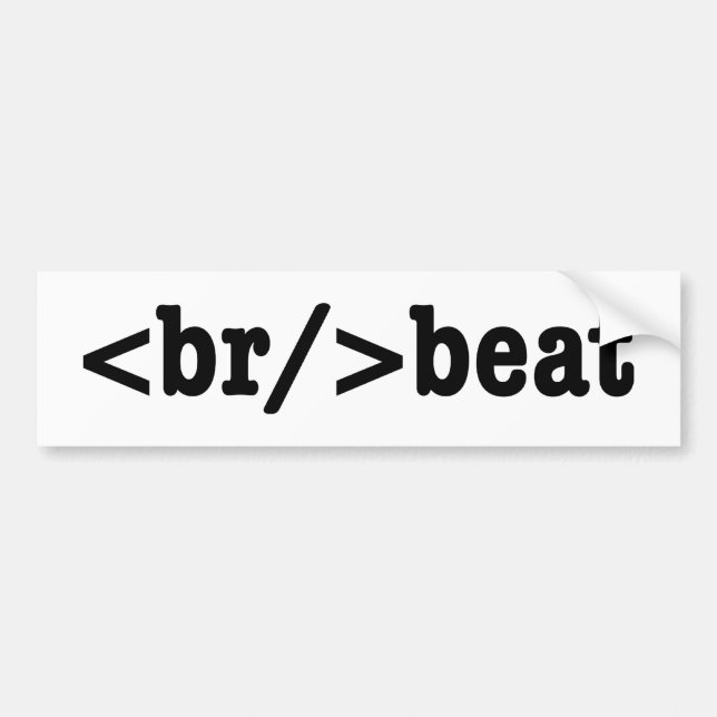 Pegatina Para Coche código HTML de salto (Frente)
