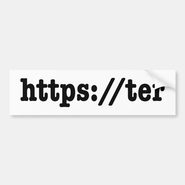 Pegatina Para Coche código https://ter (Frente)