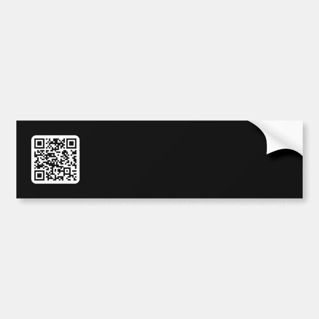Pegatina Para Coche Código QR moderno editable | Blanco negro o cualqu (Frente)