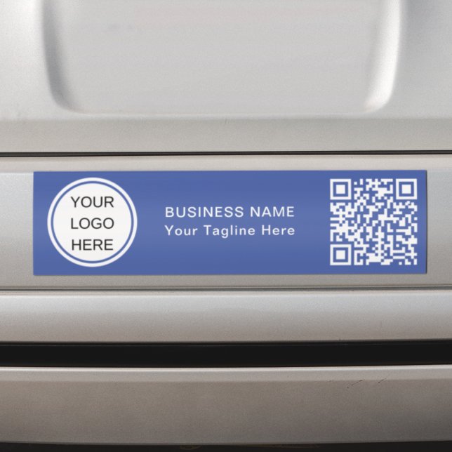 Pegatina Para Coche Código QR personalizado y logotipo comercial Azul  (Subido por el creador)