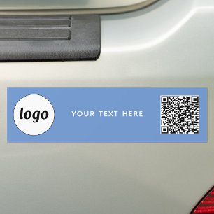 Pegatina Para Coche Código QR promocional simple de logotipo y texto p