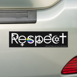 Pegatina Para Coche Coexistir con Respeto Orgullo Gay Arcoíris Yin Yan