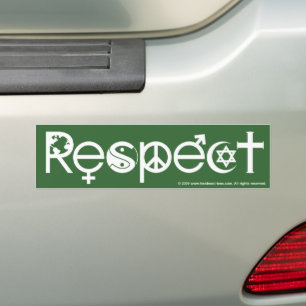 Pegatina Para Coche Coexistir con Respeto - Paz Amabilidad y Toleranci