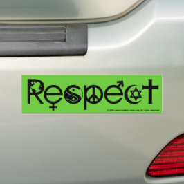Pegatina Para Coche Coexistir con Respeto - Paz Amabilidad y Toleranci