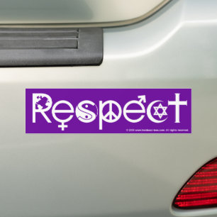Pegatina Para Coche Coexistir con Respeto - Paz Amabilidad y Toleranci