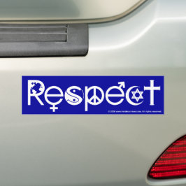 Pegatina Para Coche Coexistir con Respeto - Paz Amabilidad y Toleranci