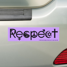 Pegatina Para Coche Coexistir con Respeto - Paz Amabilidad y Toleranci