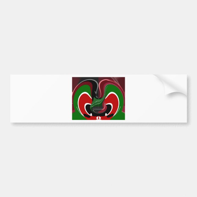 Pegatina Para Coche Coffee cup Kenya Flag Hakuna Matata (Frente)
