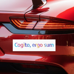 Pegatina Para Coche Cogito Ergo Sum Filosofía Cotización Colorido