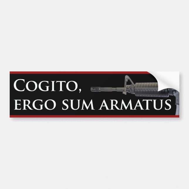 Pegatina Para Coche Cogito, ergo suma Armatus (Frente)