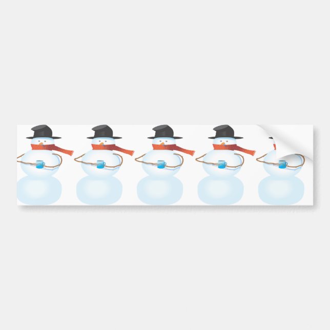 Pegatina Para Coche Cold Snowman (Frente)