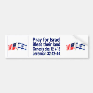 Pegatina Para Coche Colección de la bandera israelí y americana