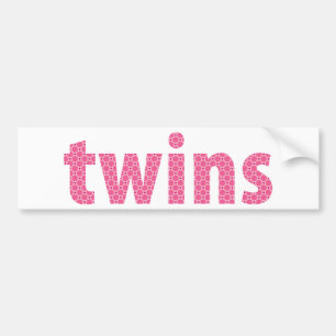 Pegatina Para Coche COLECCIÓN DE TWINS - chicas {rosado}