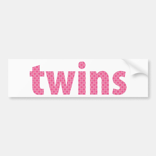 Pegatina Para Coche COLECCIÓN DE TWINS - chicas {rosado} (Frente)