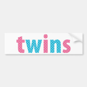 Pegatina Para Coche COLECCIÓN DE TWINS - mixto {aqua + rosa}