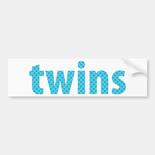 Pegatina Para Coche COLECCIÓN DE TWINS - niños {aqua} (Frente)