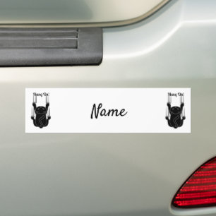 Pegatina Para Coche Colgar en gato negro Thunder_Cove