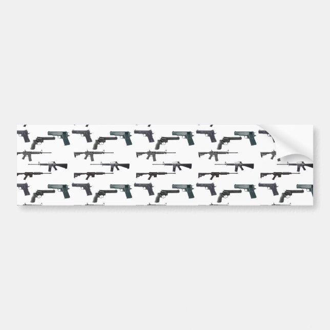 Pegatina Para Coche Collage de armas (Frente)