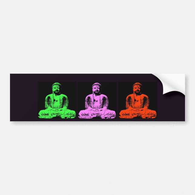 Pegatina Para Coche Collage de Buda (Frente)