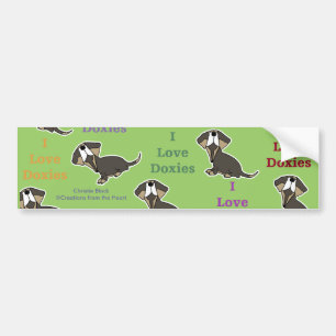 Pegatina Para Coche Collage de I Love Doxies