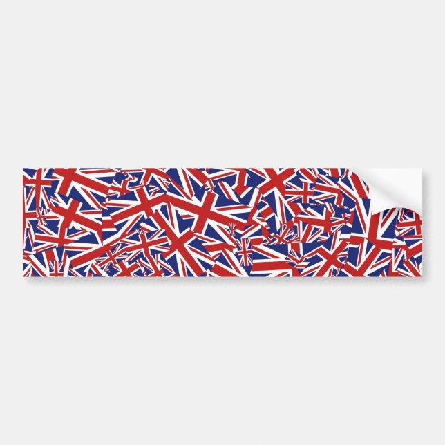 Pegatina Para Coche Collage de Union Jack (Frente)