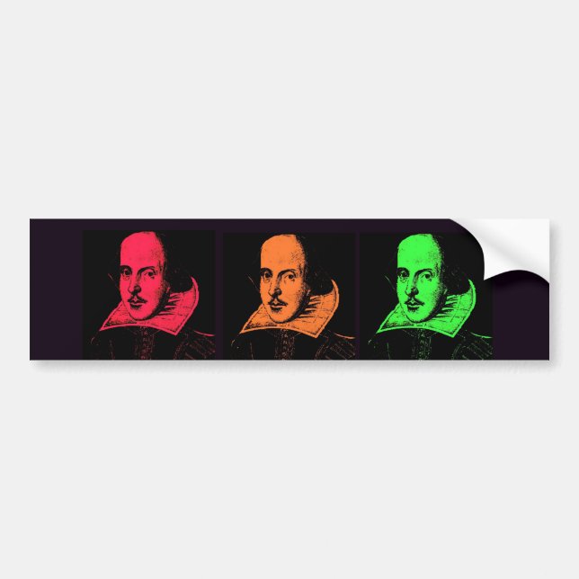 Pegatina Para Coche Collage de William Shakespeare (Frente)