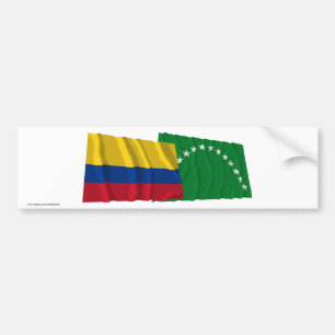 Pegatina Para Coche Colombia y banderas que agitan de Risaralda