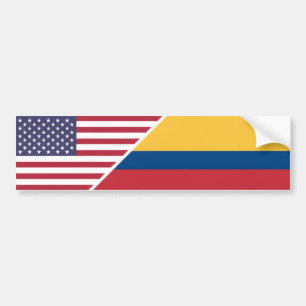 Pegatina Para Coche Colombiano-Americano