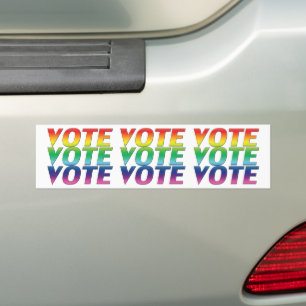 Pegatina Para Coche color de la bandera arcoiris del orgullo del voto 