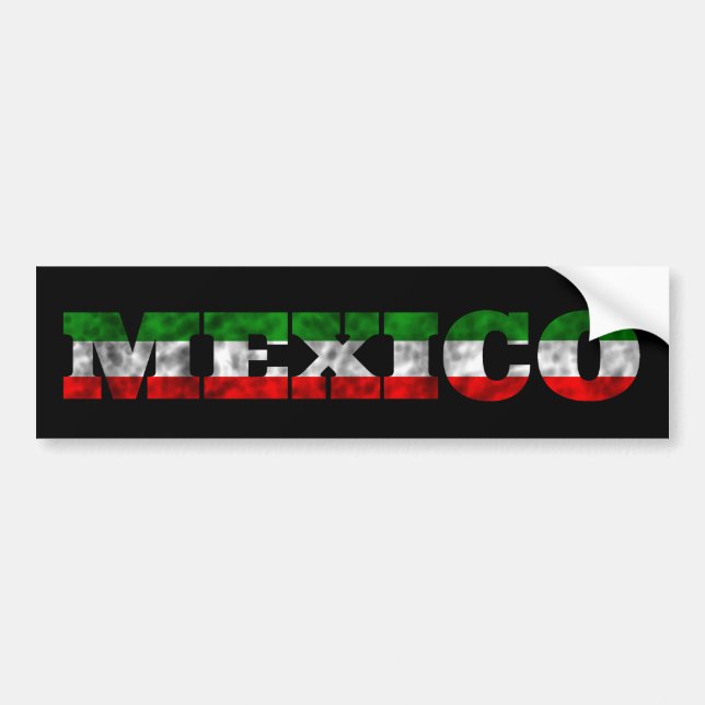 Pegatina Para Coche Color de la bandera de México (Frente)