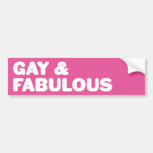 Pegatina Para Coche Color de la declaración rosa gay y fabulosa