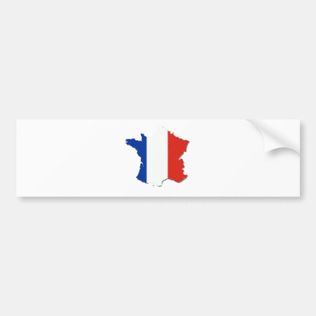 Pegatina Para Coche ¡Colores de la bandera de Francia! (Frente)