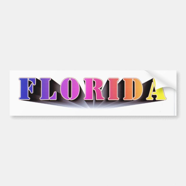 Pegatina Para Coche Colores de la Florida (Frente)