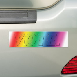 Pegatina Para Coche colores del arcoiris del orgullo del voto - Pegati