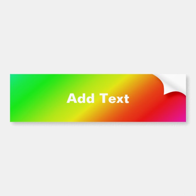 Pegatina Para Coche Colorful Rainbow Gradient Diagonal Blend (Frente)