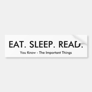 Pegatina Para Coche Coma, duerma, lea Bumpersticker