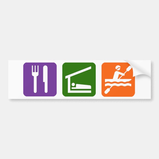 Pegatina Para Coche Coma el sueño Kayaking (Frente)