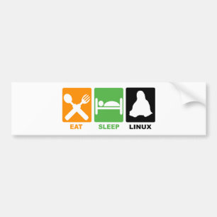 PEGATINA PARA COCHE COMA EL SUEÑO LINUX