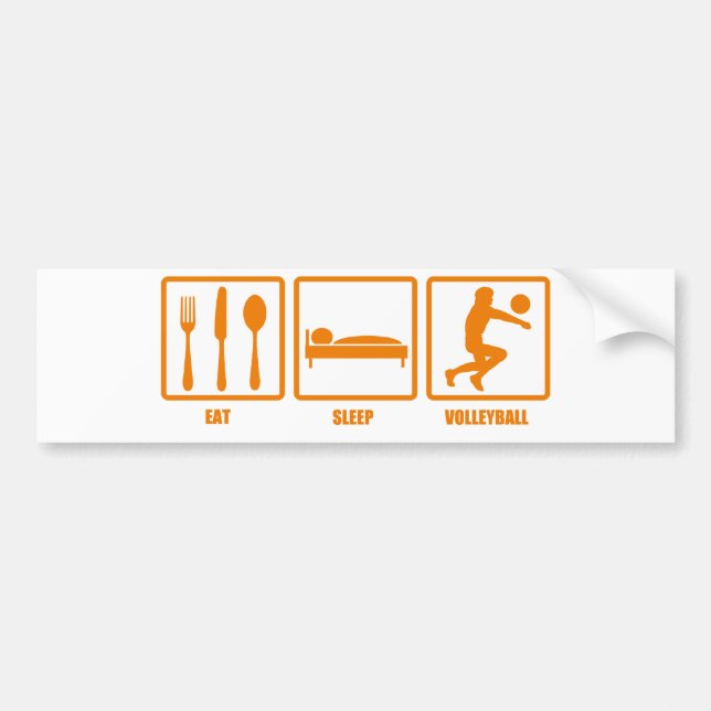 Pegatina Para Coche Coma el voleibol del sueño (Frente)