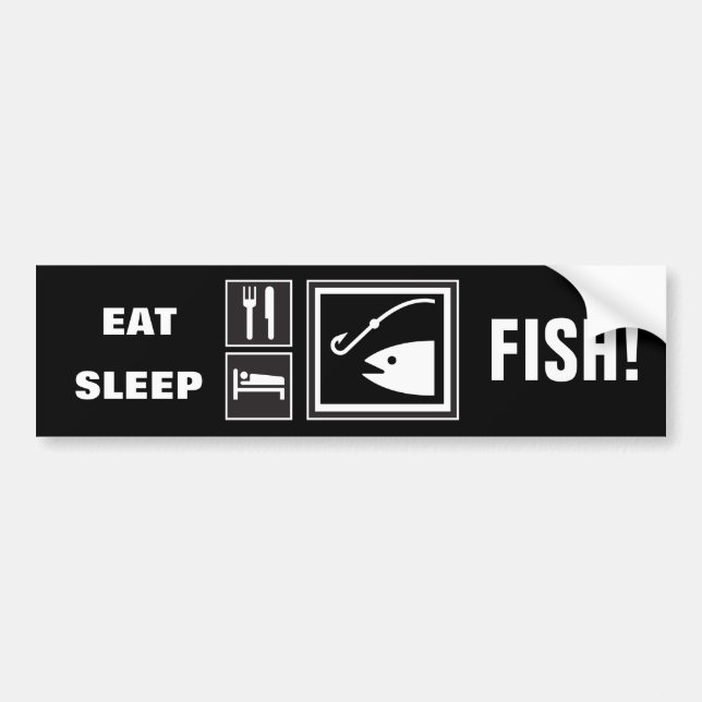 Pegatina Para Coche ¡Coma los PESCADOS del sueño! (Frente)