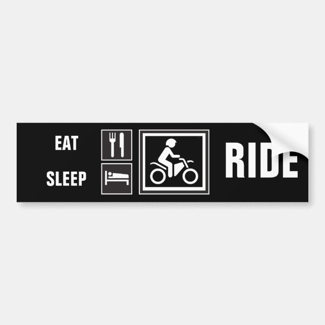 Pegatina Para Coche Coma. Sueño. ¡PASEO! (Frente)