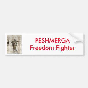 Pegatina Para Coche Combatiente de la libertad de PESHMERGA