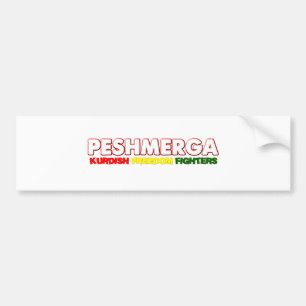 Pegatina Para Coche COMBATIENTES KURDOS de la LIBERTAD de Peshmerga