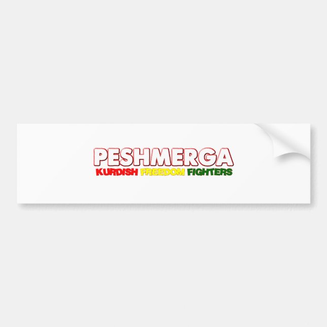 Pegatina Para Coche COMBATIENTES KURDOS de la LIBERTAD de Peshmerga (Frente)
